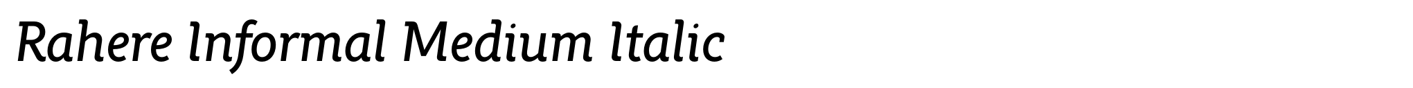 Rahere Informal Medium Italic image